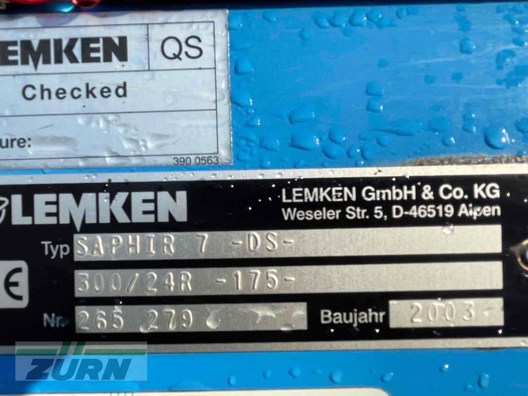 Drillmaschinenkombination типа Lemken Zirkon 9/300 u. Saphir 7 DS 300, Gebrauchtmaschine в Windsbach (Фотография 11)