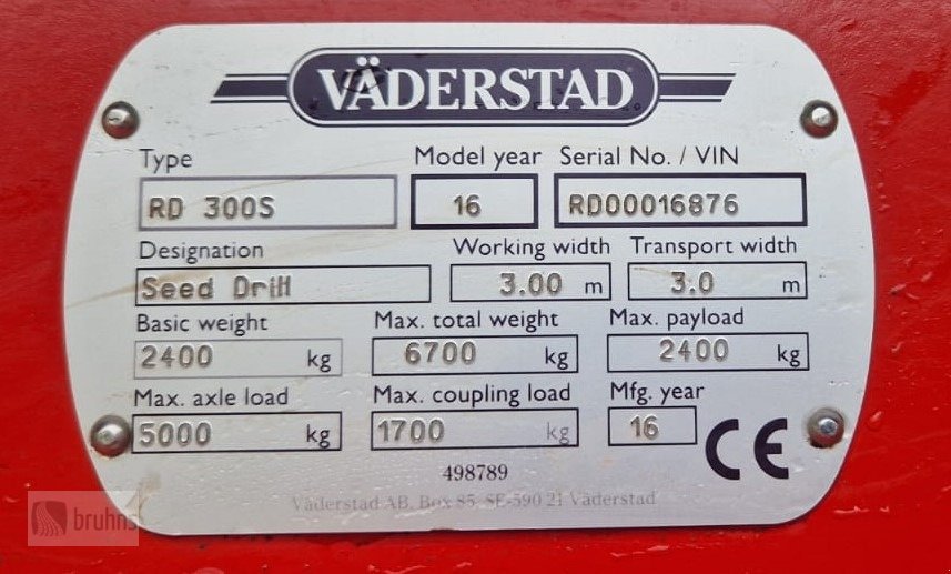 Drillmaschinenkombination za tip Väderstad Rapid RD 300 S, Gebrauchtmaschine u Karstädt (Slika 17)