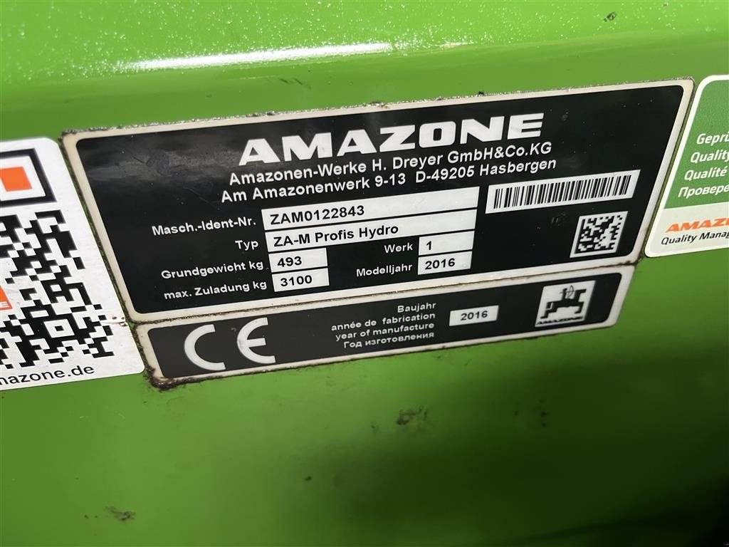 Düngerstreuer Türe ait Amazone ZA-M Profis Hydro 3001 Med GPS antenne, Gebrauchtmaschine içinde Løgstør (resim 7)