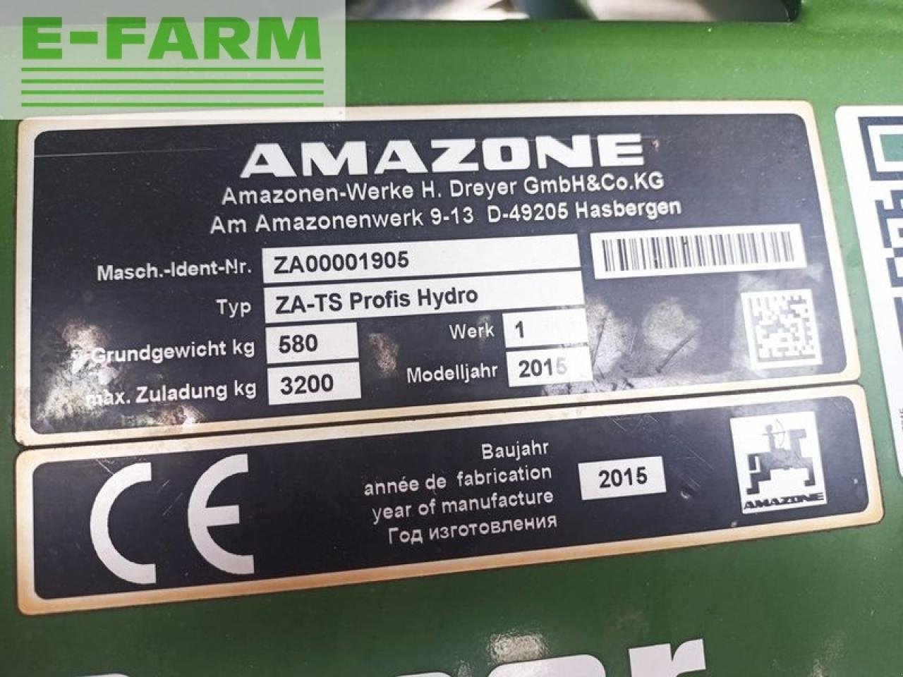 Düngerstreuer tip Amazone za-ts 2000/2600 profis hydro wiegestreuer, Gebrauchtmaschine in SANKT MARIENKIRCHEN BEI SCHÄRDING (Poză 8)