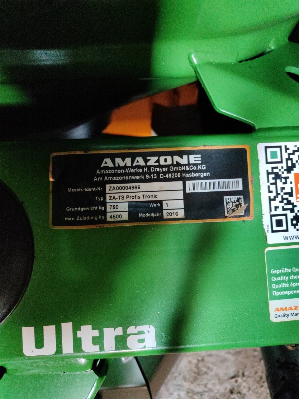 Düngerstreuer του τύπου Amazone ZA-TS 4200 Ultra, Gebrauchtmaschine σε STENAY (Φωτογραφία 3)