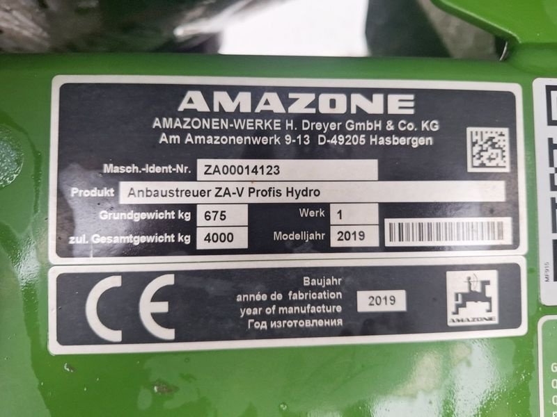 Düngerstreuer tip Amazone ZA-V 3200 Profis Hydro Wiegestreuer, Gebrauchtmaschine in St. Marienkirchen (Poză 10)