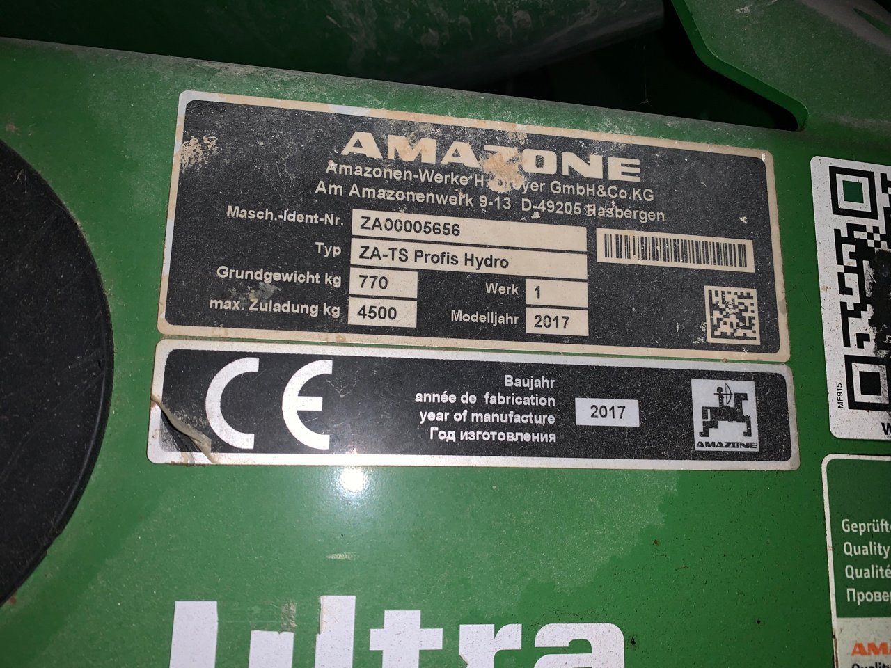 Düngerstreuer del tipo Amazone ZATS PROFIS HYDRO, Gebrauchtmaschine In VERT TOULON (Immagine 7)