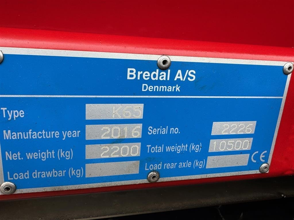 Düngerstreuer Türe ait Bredal K65, Gebrauchtmaschine içinde Holstebro (resim 5)