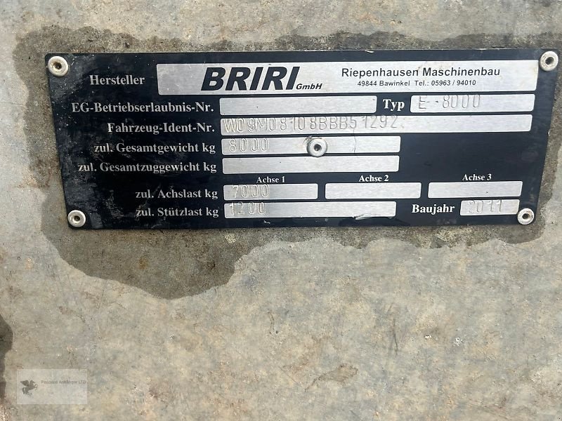 Düngerstreuer del tipo Briri E 8000, Gebrauchtmaschine In Gevelsberg (Immagine 7)