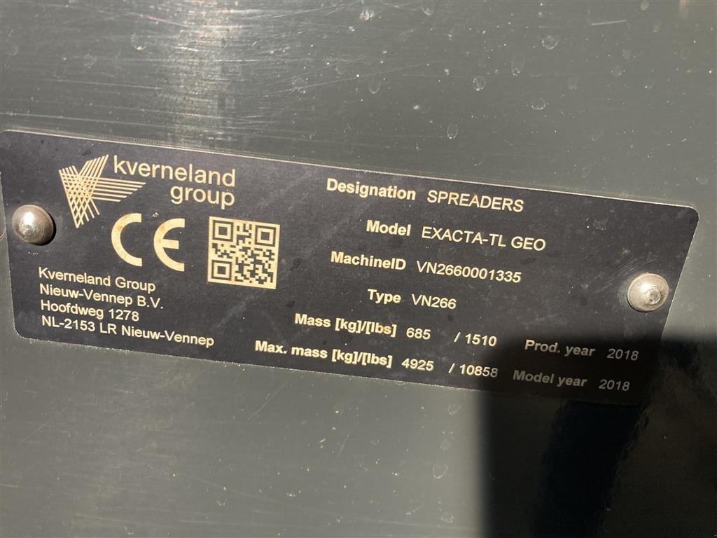 Düngerstreuer от тип Kverneland Exact TL Geo 3900, Gebrauchtmaschine в Horsens (Снимка 6)