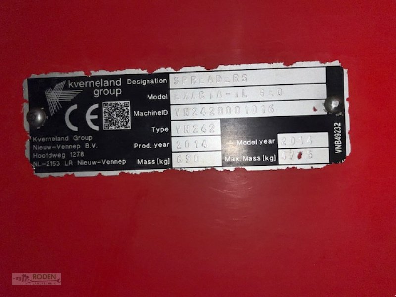 Düngerstreuer des Typs Kverneland Exacta TL GEOSPREAD, Gebrauchtmaschine in Lensahn (Bild 6)