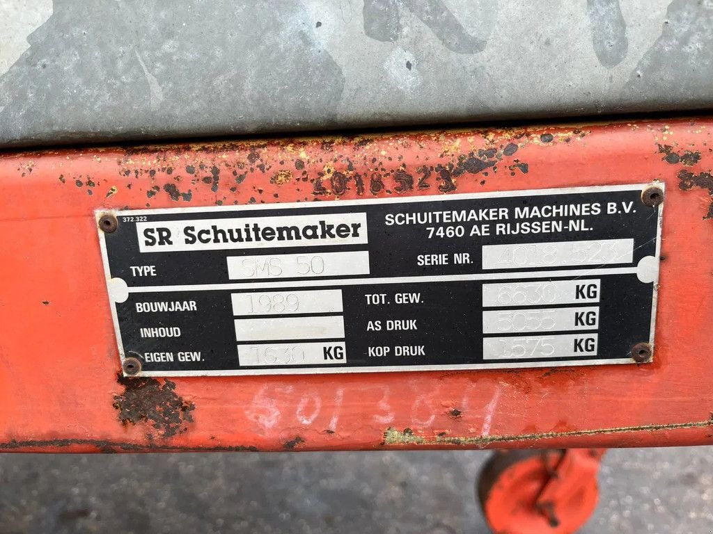 Düngerstreuer tip Schuitemaker SMS 50 Mestwagen Mestkar Kenteken, Gebrauchtmaschine in Ruinerwold (Poză 7)