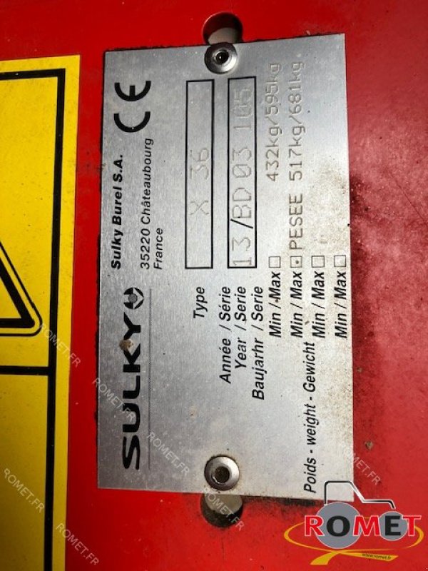 Düngerstreuer Türe ait Sulky X36, Gebrauchtmaschine içinde Gennes sur glaize (resim 6)