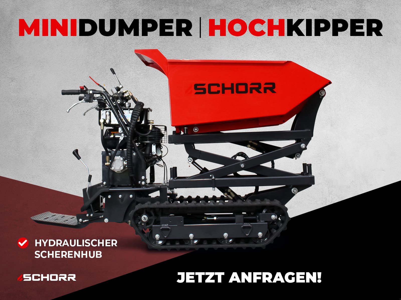 Dumper tipa Schorr Minidumper RR500DHKAH PRO [Hochkipper] 500kg PRO Raupendumper Mulde Benzindumper Dumper, Neumaschine u Schüttorf (Slika 1)