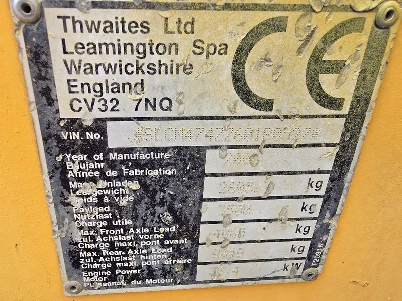 Dumper типа Thwaites 3500, Gebrauchtmaschine в Gabersdorf (Фотография 12)