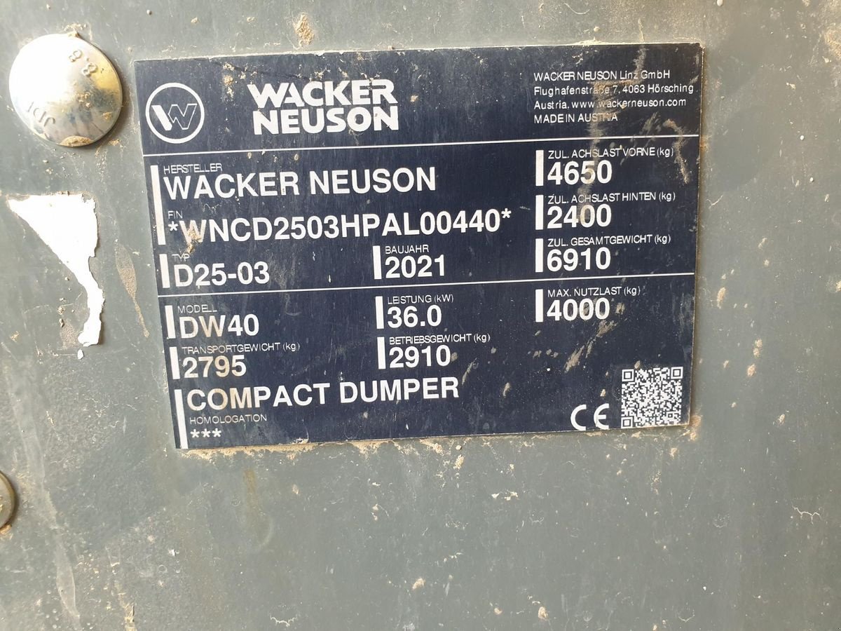 Dumper του τύπου Wacker Neuson Neuson DW40, Gebrauchtmaschine σε Gallspach (Φωτογραφία 19)