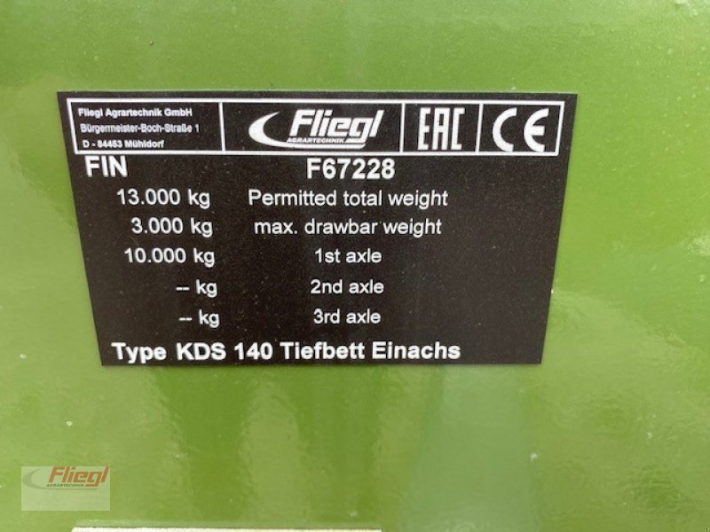 Dungstreuer του τύπου Fliegl KDS 140 Tiefbett, Gebrauchtmaschine σε Mühldorf (Φωτογραφία 2)