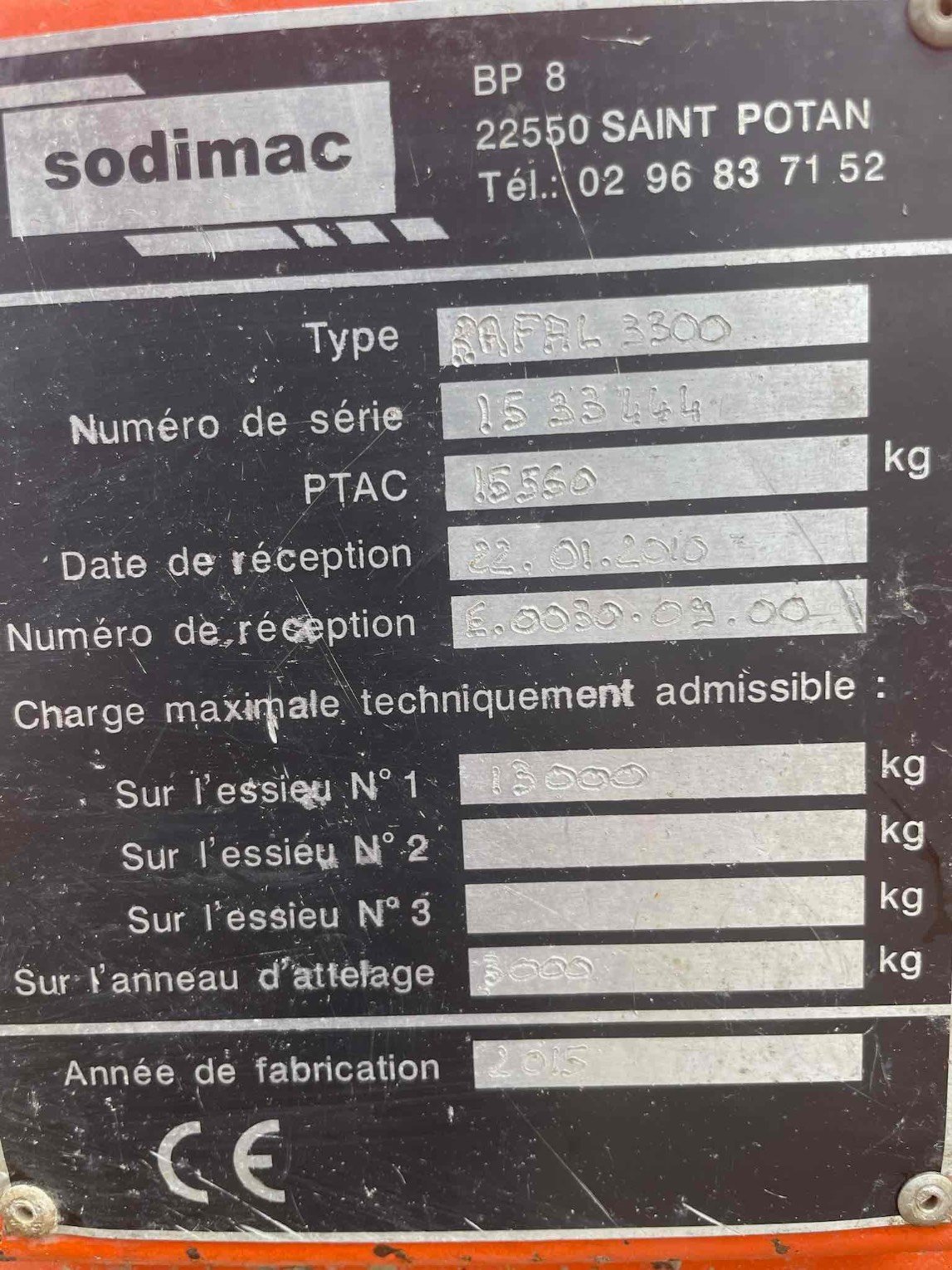 Dungstreuer tipa Sonstige Épandeur à fumier RAFAL 3300 Sodimac, Gebrauchtmaschine u SAINT CLAIR SUR ELLE (Slika 10)