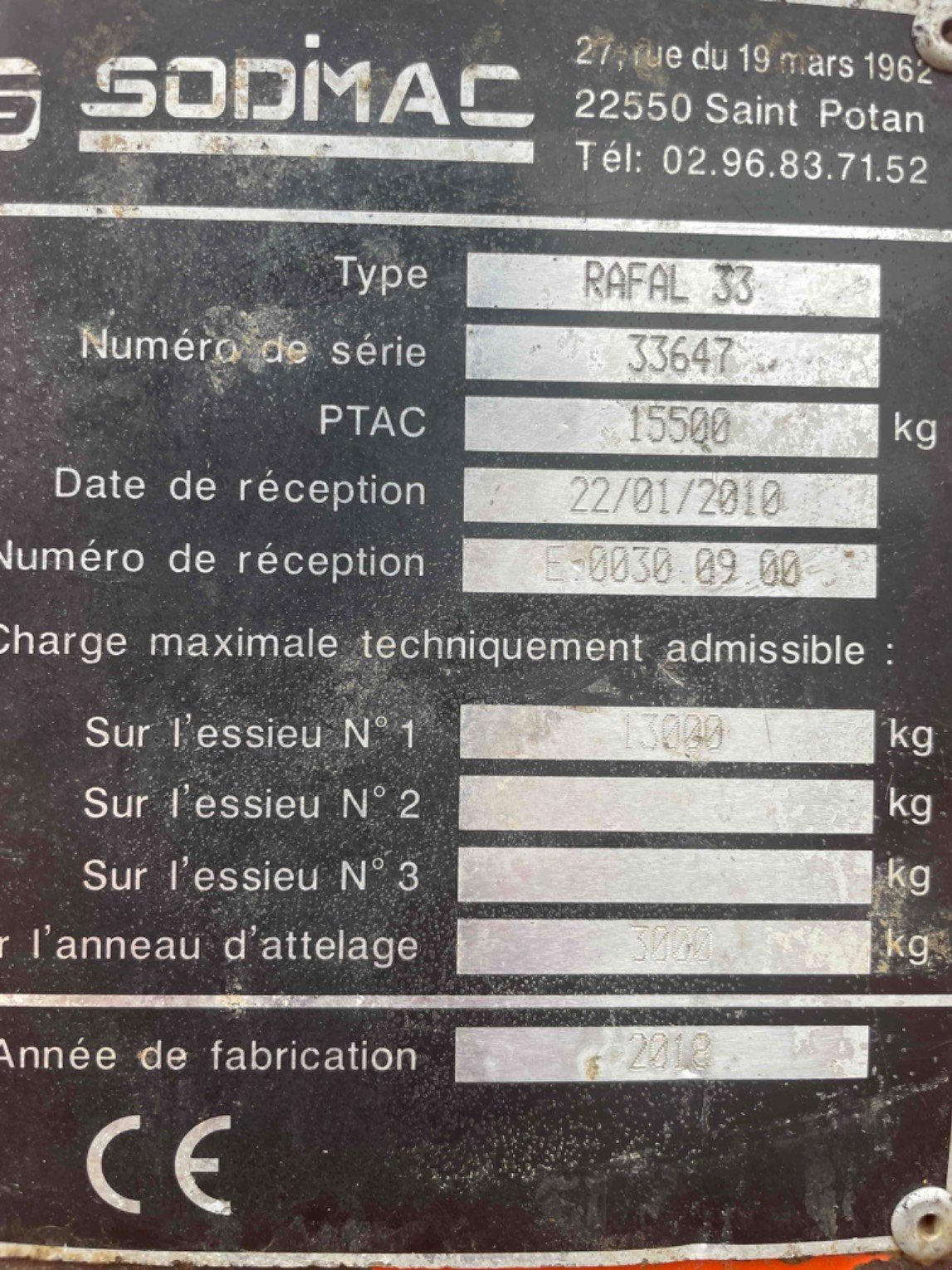 Dungstreuer от тип Sonstige Épandeur à fumier RAFAL3300 . Sodimac, Gebrauchtmaschine в SAINT CLAIR SUR ELLE (Снимка 8)