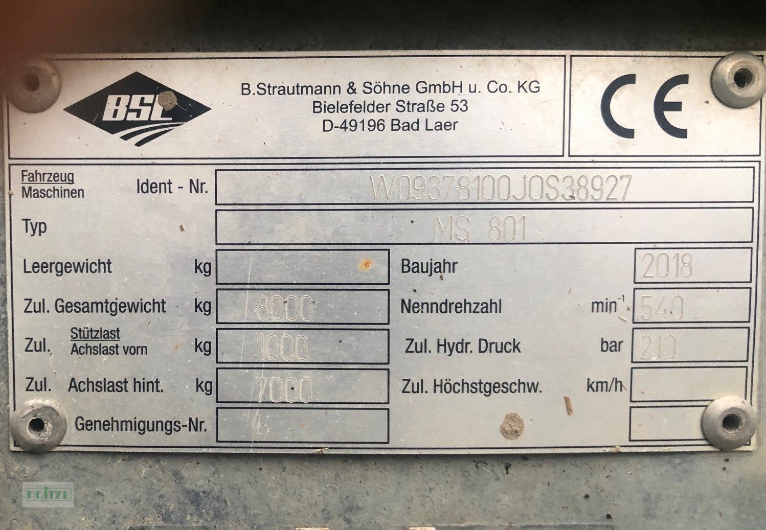 Dungstreuer Türe ait Strautmann MS 801, Gebrauchtmaschine içinde Bruckmühl (resim 8)