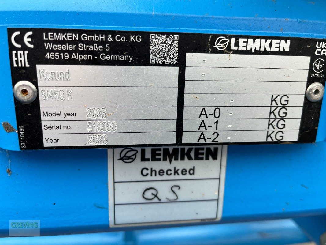 Egge typu Lemken Korund 8/450 K, Gebrauchtmaschine w Greven (Zdjęcie 15)