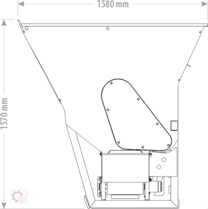 Einstreutechnik typu MS Einstreugerät universell, Neumaschine v Tiefenbach (Obrázek 3)