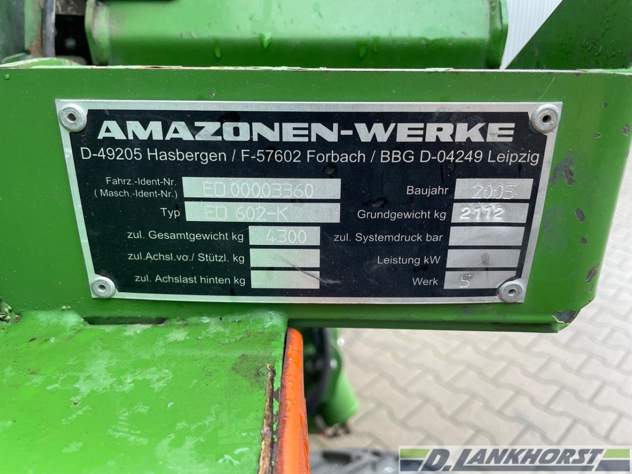 Einzelkornsägerät Türe ait Amazone ED 602 Classic, Gebrauchtmaschine içinde Neuenhaus (resim 26)