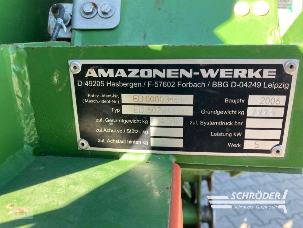 Einzelkornsägerät tipa Amazone ED 602-K CONTOUR, Gebrauchtmaschine u Twistringen (Slika 7)