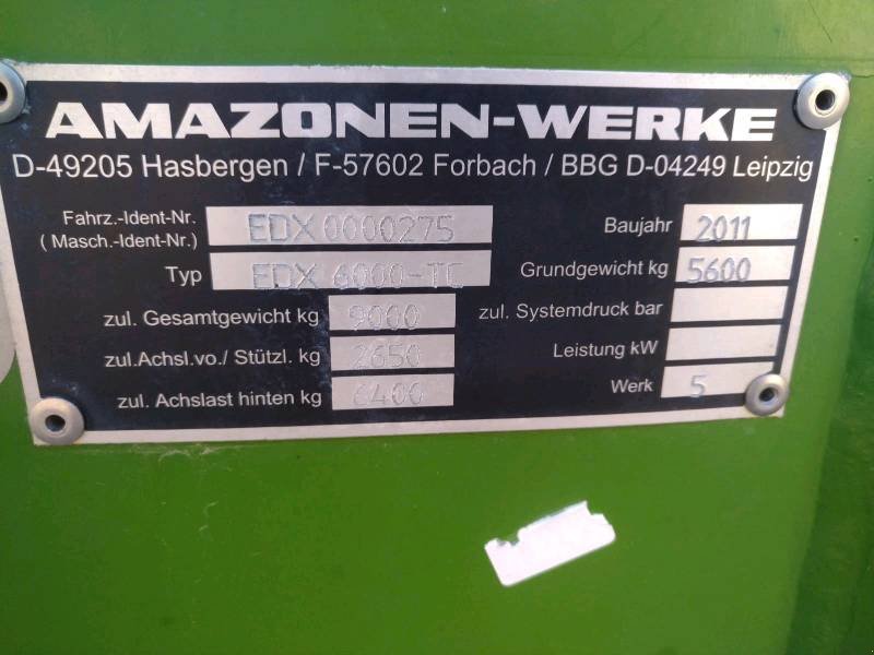 Einzelkornsägerät tip Amazone EDX 6000 TC, Gebrauchtmaschine in Liebenwalde (Poză 11)