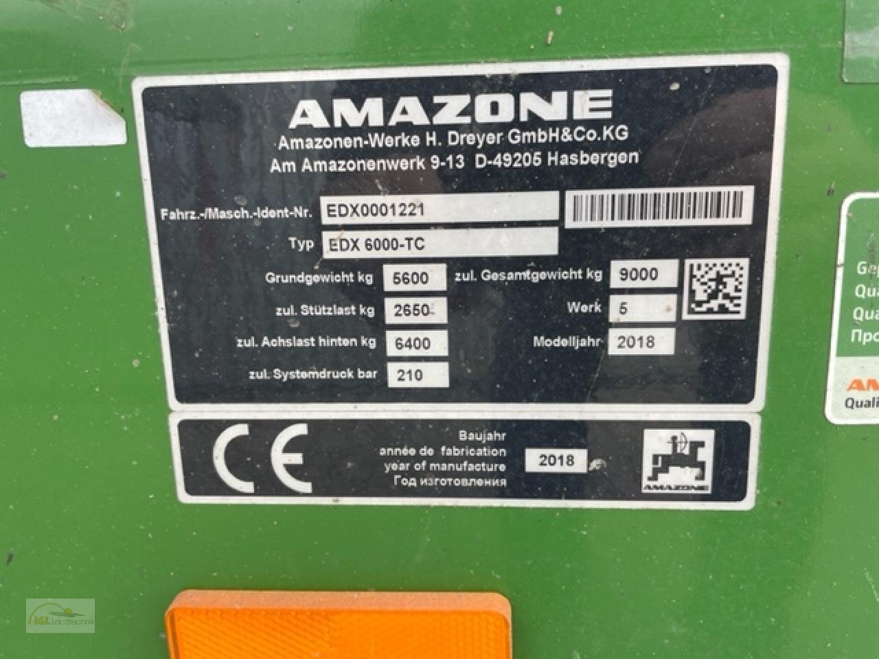 Einzelkornsägerät tipa Amazone EDX 6000, Gebrauchtmaschine u Pfreimd (Slika 11)