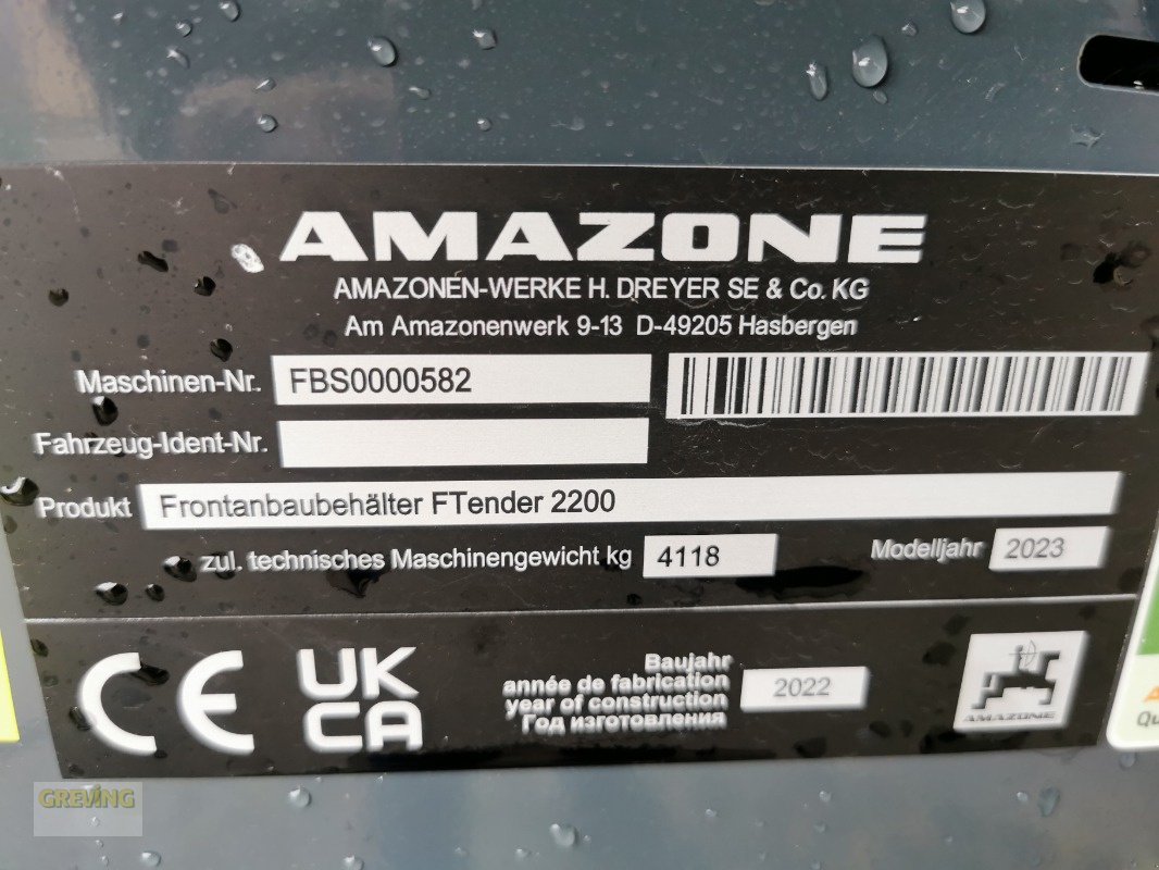 Einzelkornsägerät του τύπου Amazone FTender 2200 Fronttank, Neumaschine σε Greven (Φωτογραφία 11)