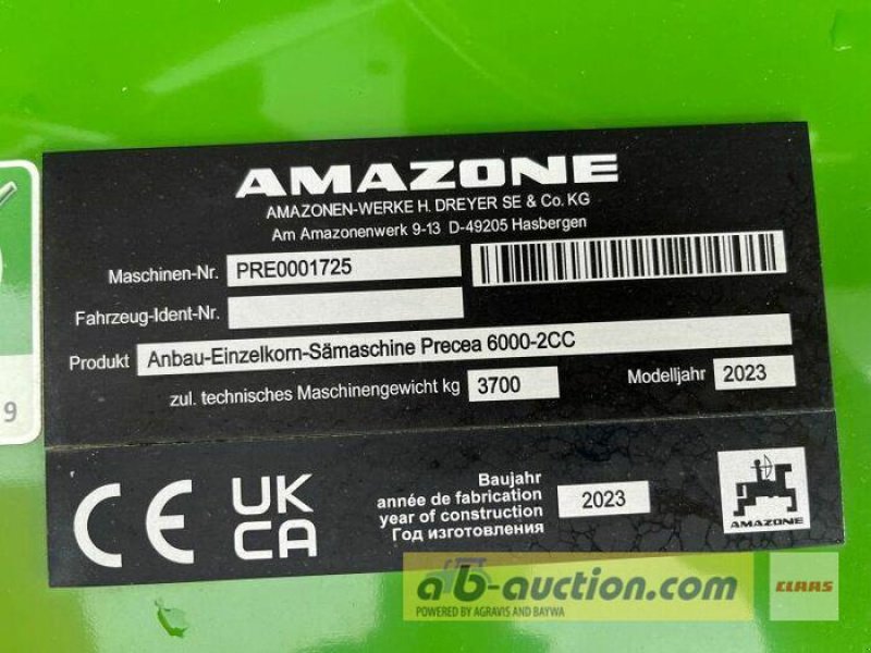 Einzelkornsägerät del tipo Amazone PRECEA 6000-2 SUPER AB-AUCTION, Vorführmaschine In Hollfeld (Immagine 11)