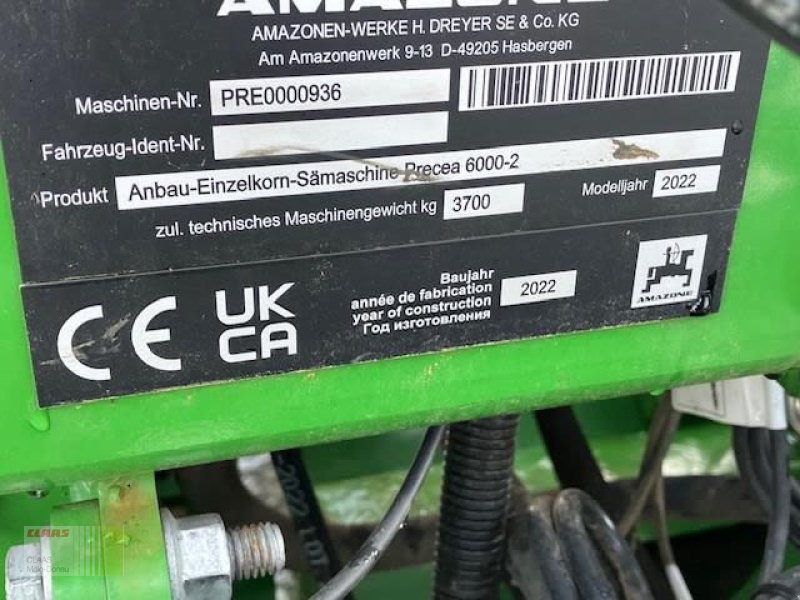 Einzelkornsägerät des Typs Amazone PRECEA 6000-2FCC SUPER 12X50, Gebrauchtmaschine in Wassertrüdingen (Bild 3)