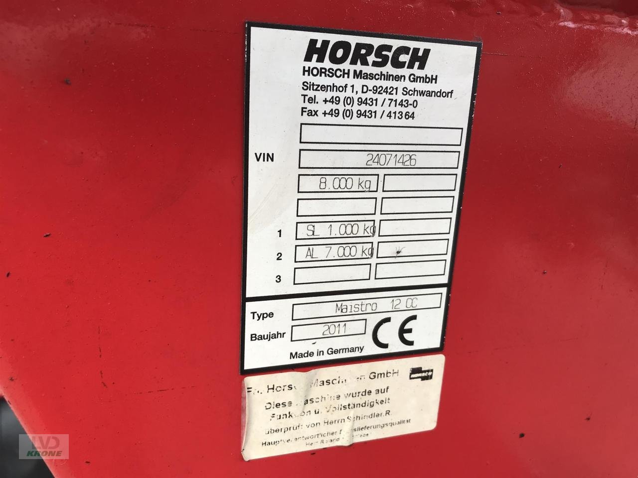 Einzelkornsägerät typu Horsch Maistro 12 CC, Gebrauchtmaschine w Alt-Mölln (Zdjęcie 11)