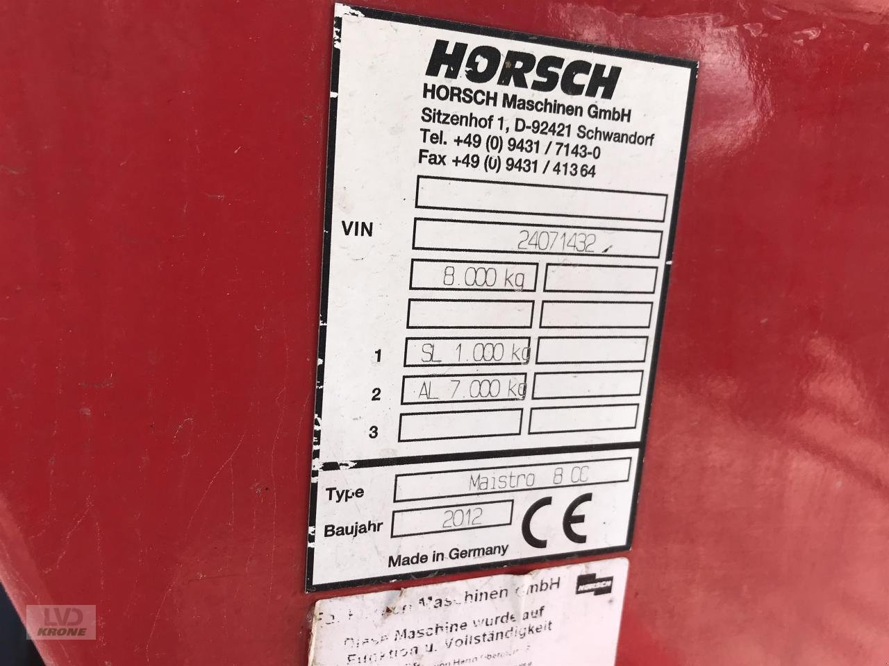 Einzelkornsägerät des Typs Horsch Maistro 8CC, Gebrauchtmaschine in Alt-Mölln (Bild 13)