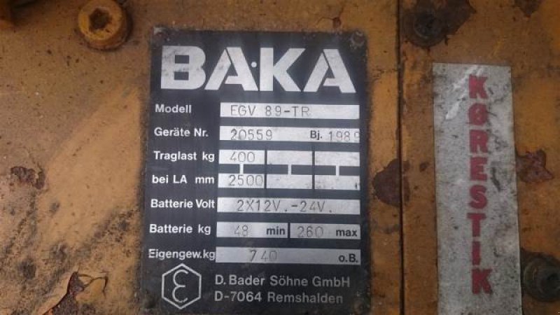 Elektrostapler του τύπου Baka el truck, Gebrauchtmaschine σε Hemmet (Φωτογραφία 5)