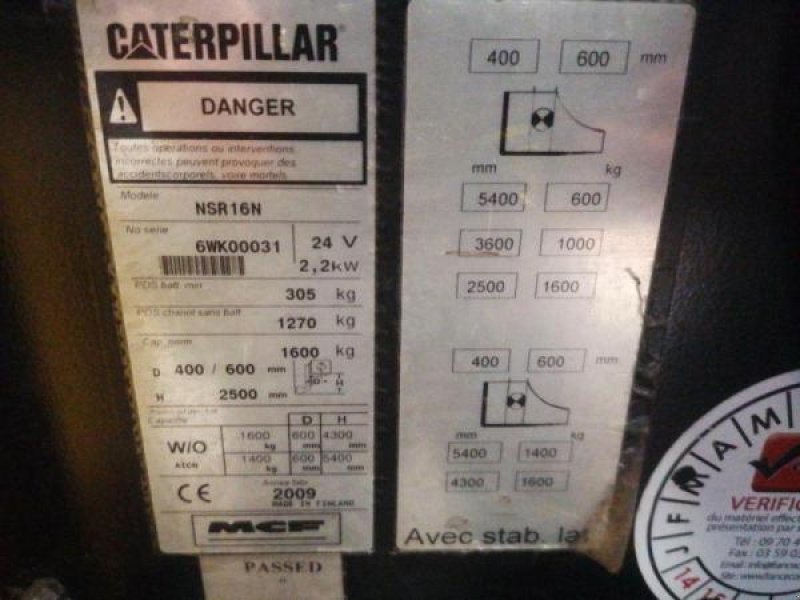 Elektrostapler Türe ait Caterpillar NSR16N, Gebrauchtmaschine içinde senlis (resim 10)