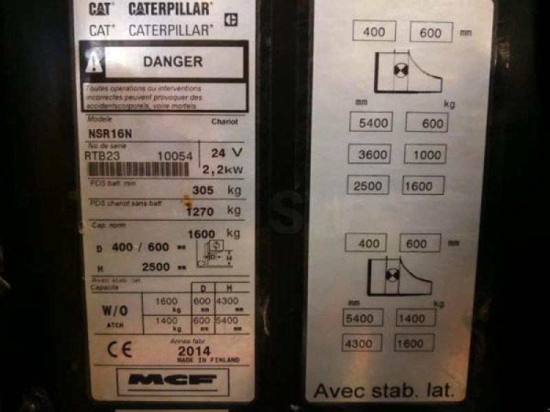 Elektrostapler от тип Caterpillar NSR16N, Gebrauchtmaschine в senlis (Снимка 11)