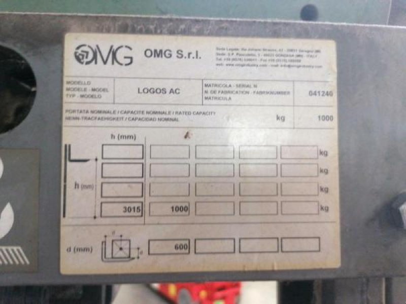 Elektrostapler del tipo OMG LOGOS AC, Gebrauchtmaschine In senlis (Immagine 11)