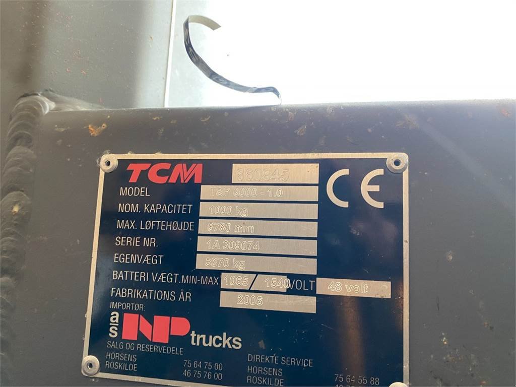 Elektrostapler za tip TCM TSP6000-1.0, Gebrauchtmaschine u Hemmet (Slika 9)