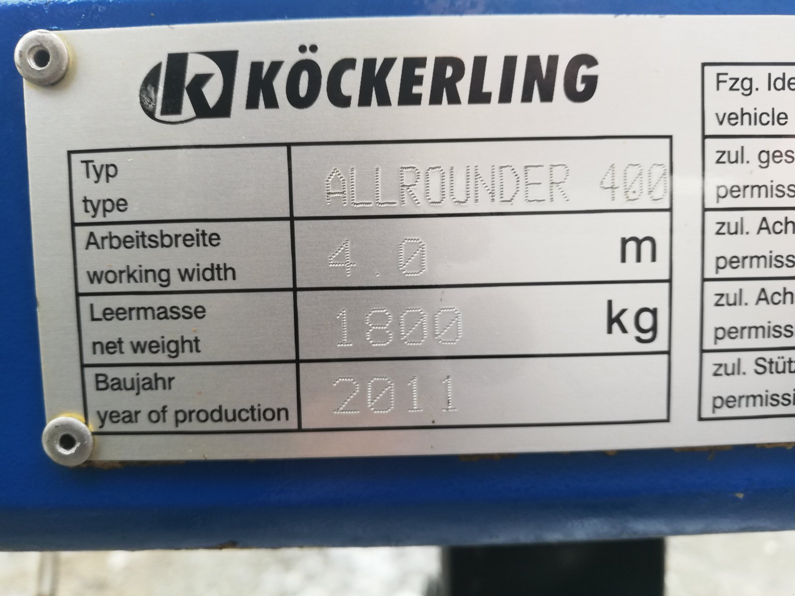 Federzinkengrubber del tipo Köckerling Allrounder 400, Gebrauchtmaschine en Künzelsau  (Imagen 8)