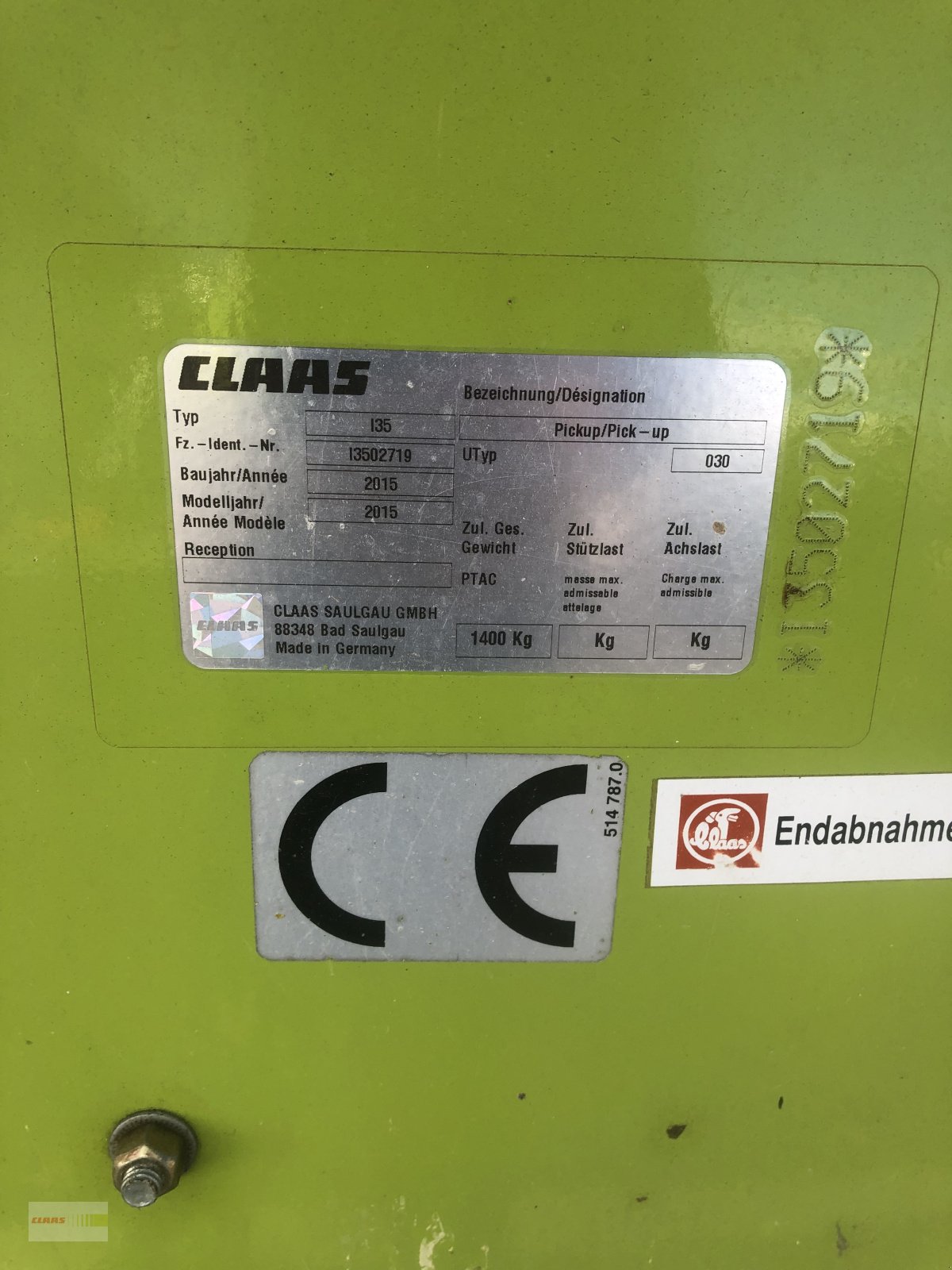 Feldhäcksler Pick-up tip CLAAS PU 300 HD Pro PREIS REDUZIERT !!!, Gebrauchtmaschine in Langenau (Poză 8)