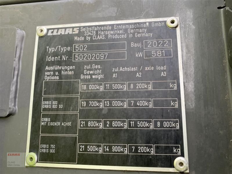 Feldhäcksler typu CLAAS JAGUAR 970 NIR, ORBIS 900, Gebrauchtmaschine v Vohburg (Obrázek 26)