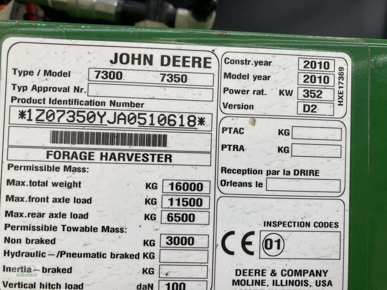 Feldhäcksler van het type John Deere 7350, Gebrauchtmaschine in Spelle (Foto 5)