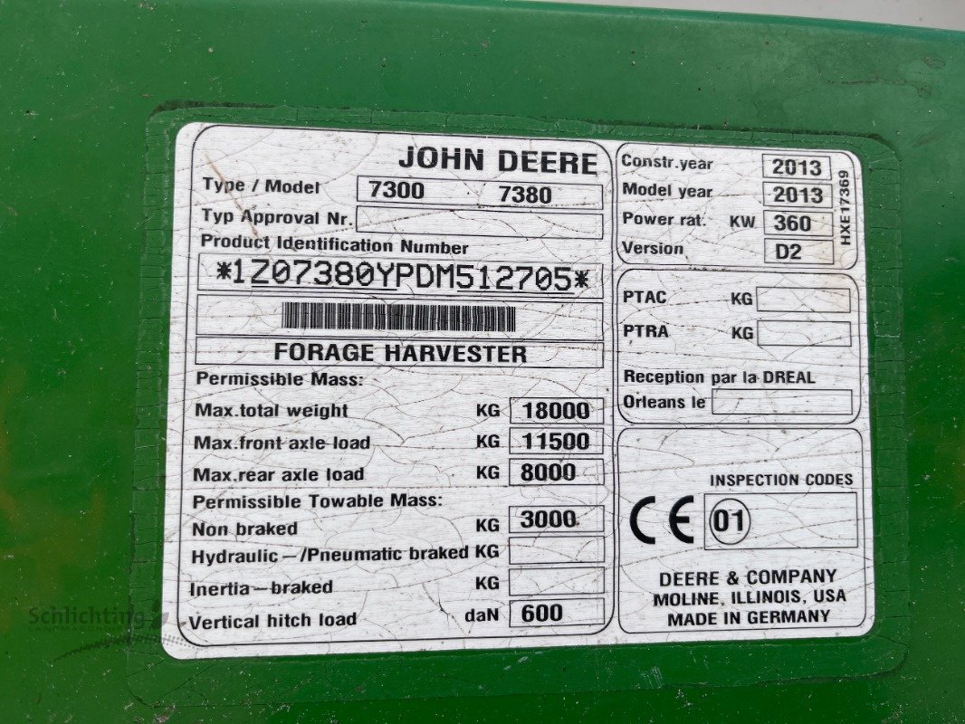 Feldhäcksler des Typs John Deere 7380, Gebrauchtmaschine in Marxen (Bild 19)