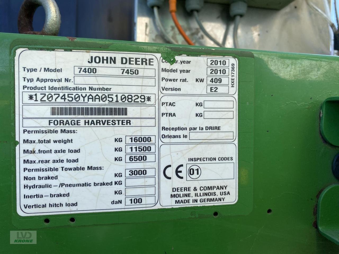 Feldhäcksler typu John Deere 7450, Gebrauchtmaschine v Spelle (Obrázek 18)