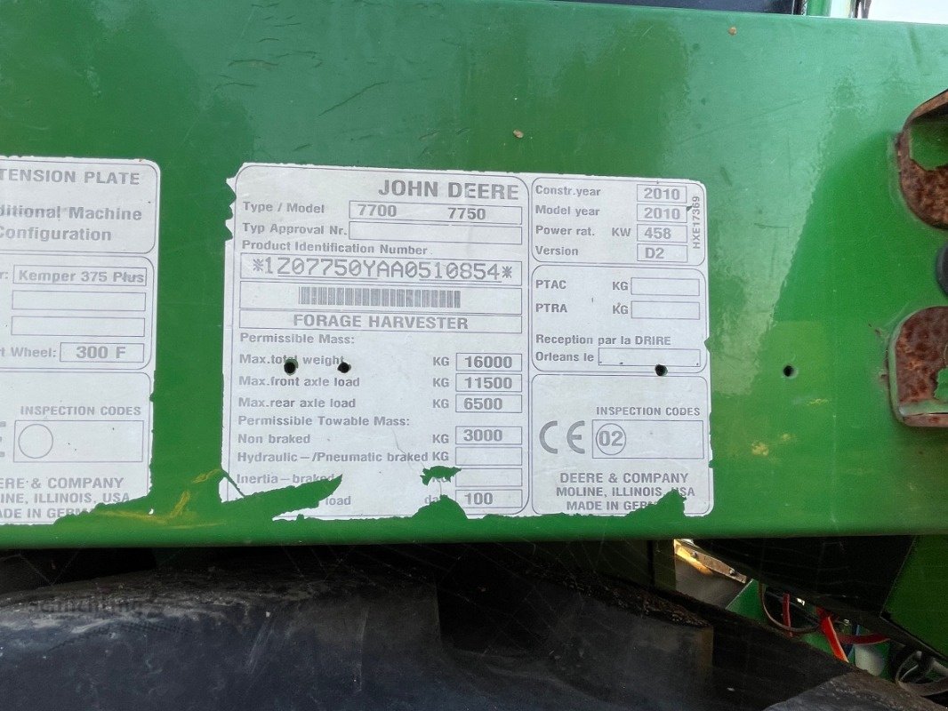 Feldhäcksler typu John Deere 7750, Gebrauchtmaschine v Soltau (Obrázok 9)