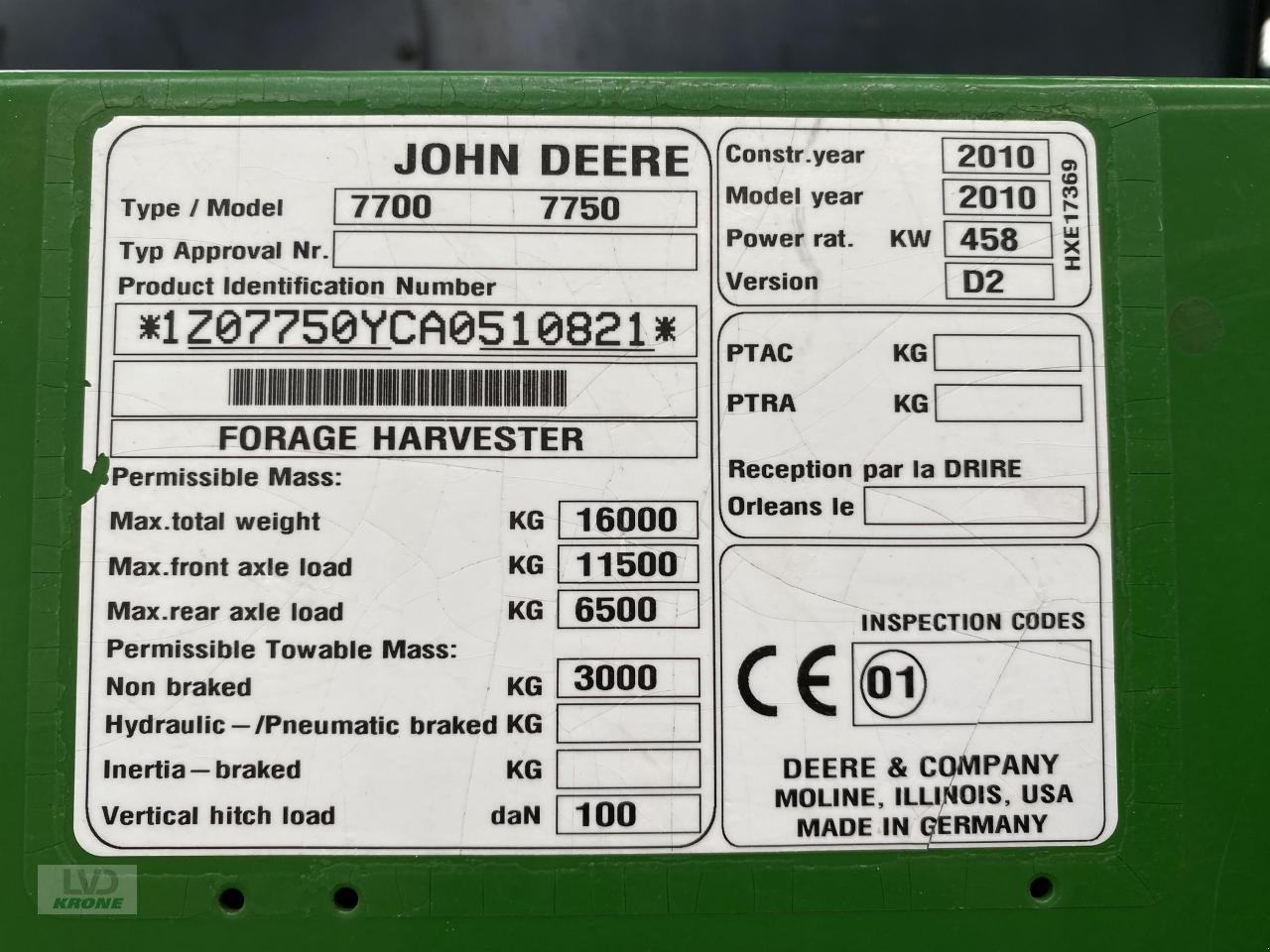 Feldhäcksler tipa John Deere 7750i, Gebrauchtmaschine u Spelle (Slika 15)