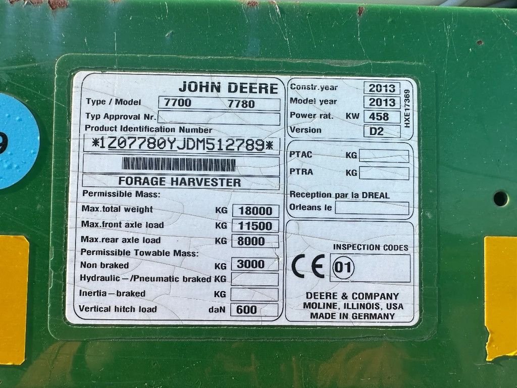 Feldhäcksler του τύπου John Deere 7780 Pro dirve ALLRAD 40 KM, Gebrauchtmaschine σε Ruinerwold (Φωτογραφία 4)