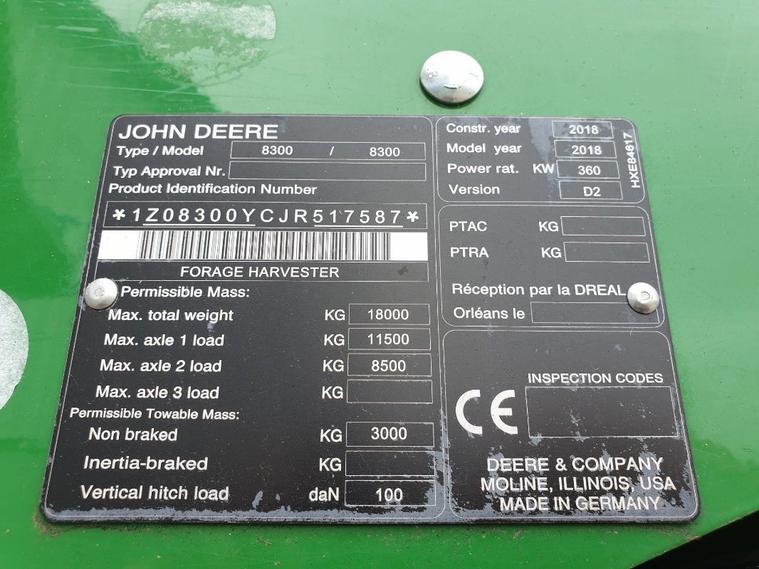 Feldhäcksler del tipo John Deere 8300I, Neumaschine In Sittensen (Immagine 16)