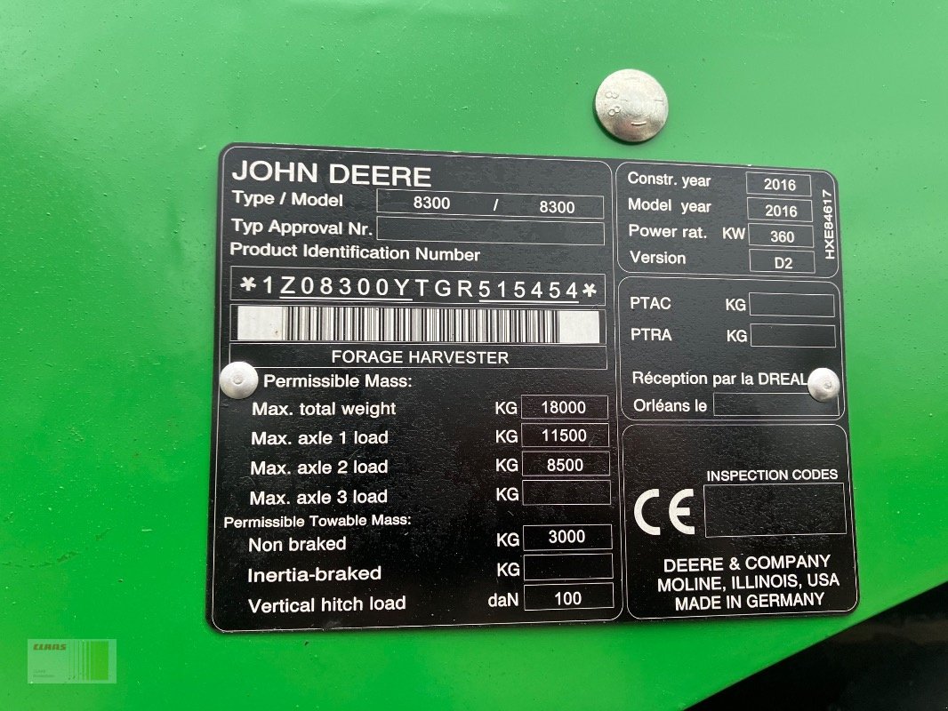 Feldhäcksler a típus John Deere 8300i, Gebrauchtmaschine ekkor: Bordesholm (Kép 12)