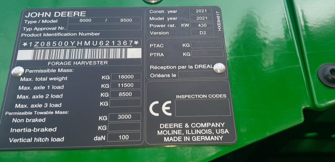 Feldhäcksler za tip John Deere 8500 SPFH, Gebrauchtmaschine u Herdwangen-Schönach (Slika 16)