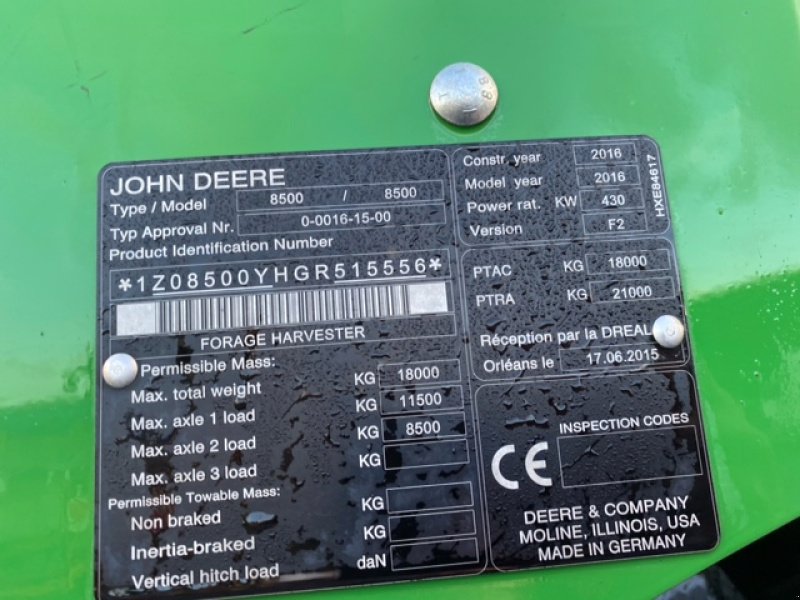 Feldhäcksler tipa John Deere 8500, Gebrauchtmaschine u ESCAUDOEUVRES (Slika 4)