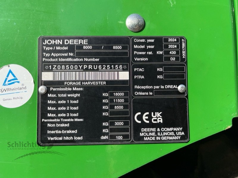 Feldhäcksler del tipo John Deere 8500, Vorführmaschine en Marxen (Imagen 18)